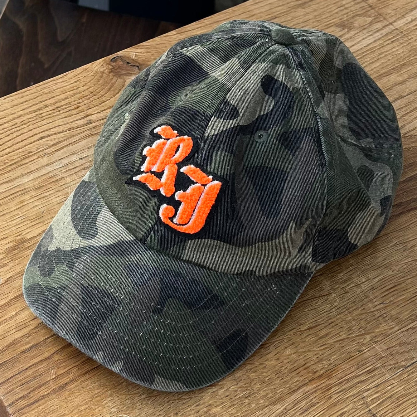River Joann - Camo Dad Cap with Terry cloth logo