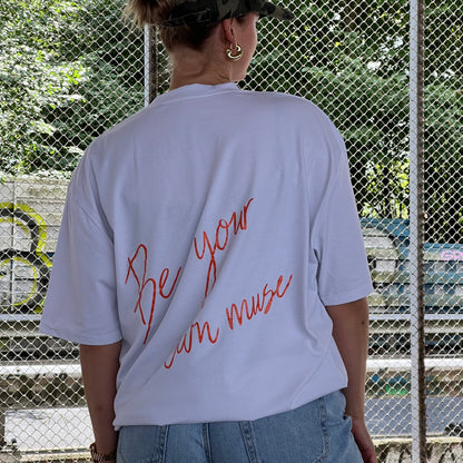 River Joann - 'Be your own muse' oversized Tee in White