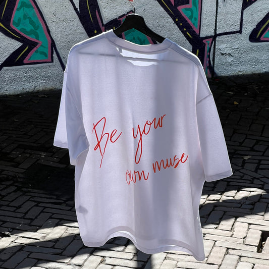 River Joann - 'Be your own muse' oversized Tee in White