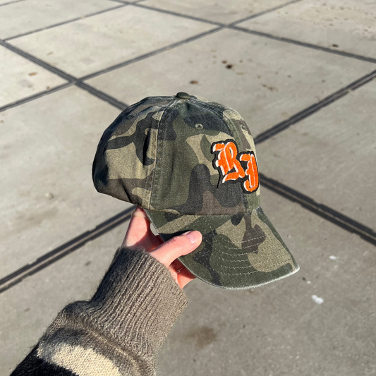 River Joann - Camo Dad Cap with Terry cloth logo